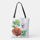 Moeder van de Bruid Poppy Bloemengeschenk Tote Bag (Achterkant)