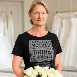 Moeder van de bruid Romantische huwelijksrepetitie T-shirt