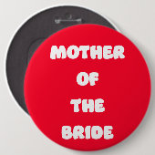 Moeder van de bruid ronde button 6,0 cm (Voorkant /achterkant)
