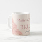 Moeder van de Bruid Roze Bloemen Koffiemok (Voorkant links)