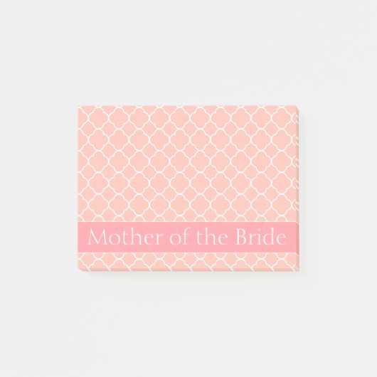 Moeder van de Bruid Roze en Wit Post-it® Notes (Voorkant)