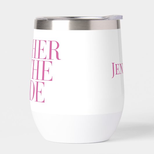 Moeder van de bruid Roze Modern Elegant Custom (Links)