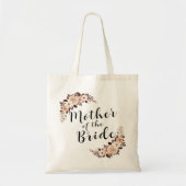 Moeder van de bruid rustieke boho bloemen tote bag (Voorkant)