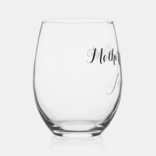 Moeder van de bruid Script Naam Geschenken Bruilof Wijnglas Zonder Voet (Rechts)
