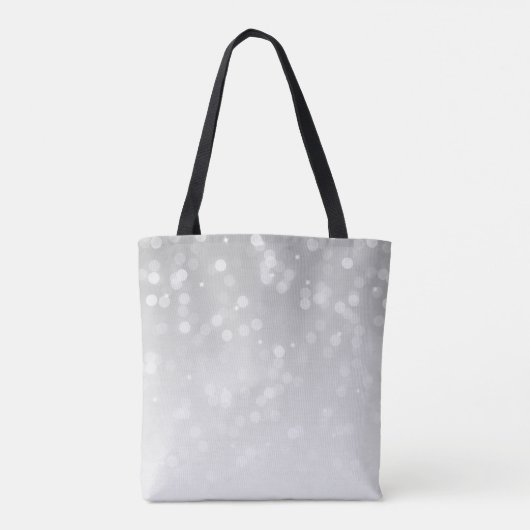 Moeder van de bruid Silver Bokeh Sparkle Lights Tote Bag (Achterkant)