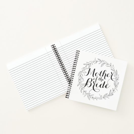 Moeder van de bruid Simple Floral Wedding Notitieb Notitieboek (Binnen)