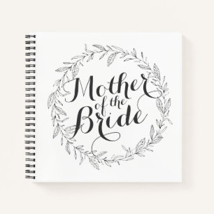 Moeder van de bruid Simple Floral Wedding Notitieb Notitieboek
