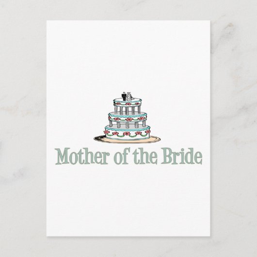 Moeder van de bruid (taart) briefkaart (Voorkant)