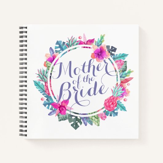 Moeder van de bruid Tropical Wedding Guestbook Notitieboek (Voorkant)