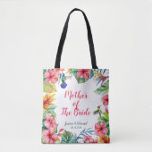 Moeder van de bruid Tropische Hawaïaanse bruiloft Tote Bag (Voorkant)