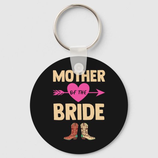Moeder Van De Bruid Trouw Bachelorette Cowboy Bo Sleutelhanger (Voorkant)