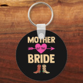 Moeder Van De Bruid Trouw Bachelorette Cowboy Bo Sleutelhanger (Voorkant)