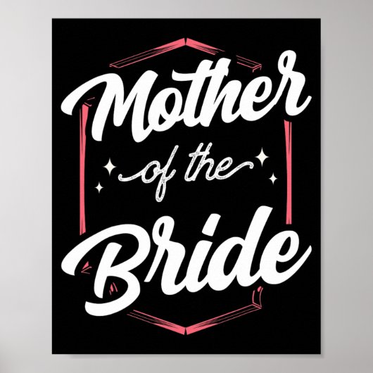 Moeder Van De Bruid Trouw Bachelorette Feest Snit Poster (Voorkant)