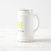 Moeder Van De Bruid Trouw Fluorescerend Geel Bierpul (Voorkant rechts)