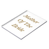 Moeder Van De Bruid Trouwcadeau Favor Goud Wit Notitieboek (Linkerzijde)