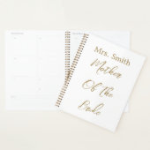 Moeder van de bruid trouwcadeau favor goud wit planner (Display)