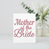 Moeder van de bruid Trouwen Familie Matching Briefkaart (Staand voorkant)