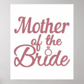 Moeder van de bruid Trouwen Familie Matching Poster (Voorkant)
