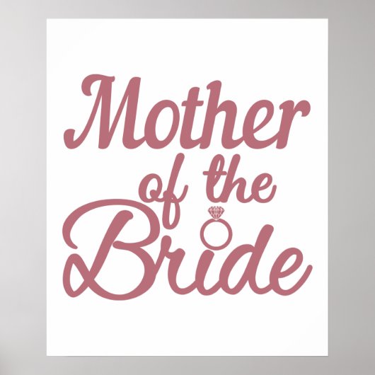 Moeder van de bruid Trouwen Familie Matching Poster (Voorkant)