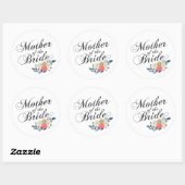Moeder van de bruid Trouwen | Stickerzegel Ronde Sticker (Vel)