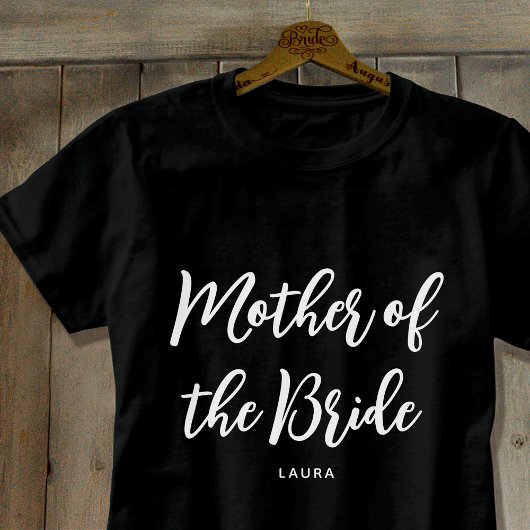 Moeder van de Bruid Trouwgebruik Zwart Wit T-shirt