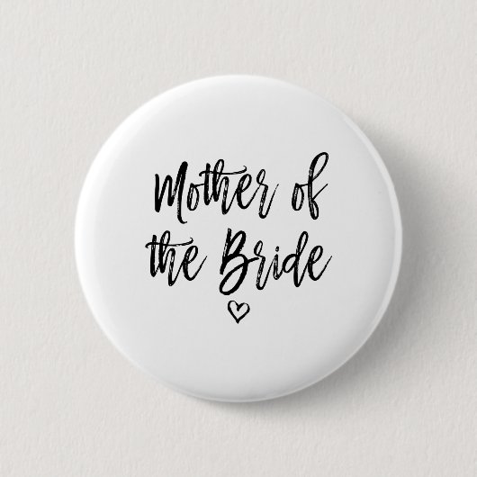 Moeder van de Bruid Trouwscript Koord Draagbaar Ronde Button 5,7 Cm (Voorkant)