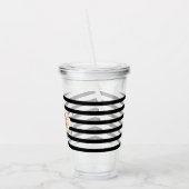 Moeder van de bruid trouwwaterverf bloemendecor mo acryl drinkbeker (Links)