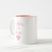 Moeder van de bruid Two Tone Pink Script Tweekleurige Koffiemok (Voorkant links)