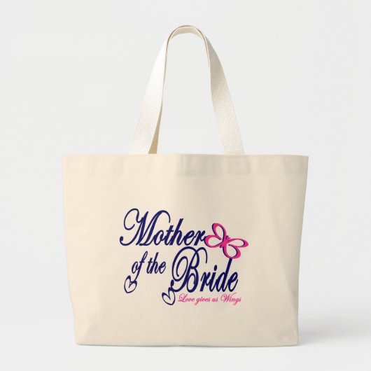 Moeder van de bruid / vlinder grote tote bag (Voorkant)