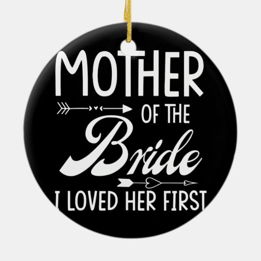 Moeder van de bruid waar ik van hield... keramisch ornament (Achterkant)