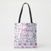 Moeder van de bruid waterverf bloempatroon tote bag (Voorkant)