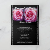 Moeder van de bruid - Wedding Gefeliciteerd Kaart (Binnen)