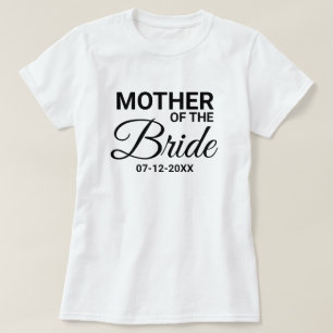 Moeder van de bruid Wedding Matching Family Custom T-shirt