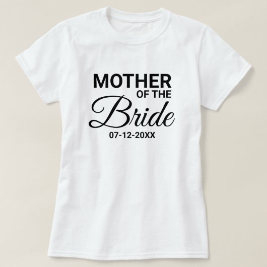 Moeder van de bruid Wedding Matching Family Custom T-shirt (Design voorkant)