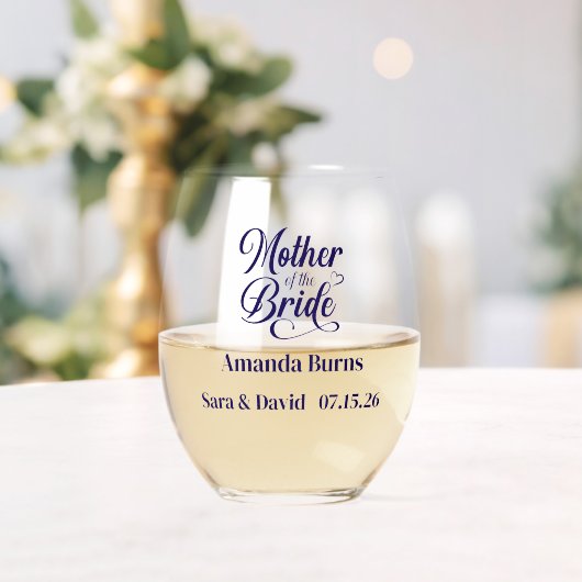 Moeder van de bruid wijnglas zonder voet (Insitu (Huwelijk))