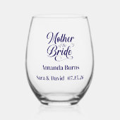 Moeder van de bruid wijnglas zonder voet (Voorkant)
