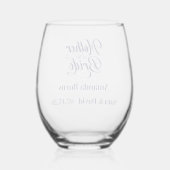 Moeder van de bruid wijnglas zonder voet (Achterkant)