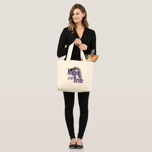 Moeder van de bruid / Wisteria bruiloft Grote Tote Bag (Voorkant (model))