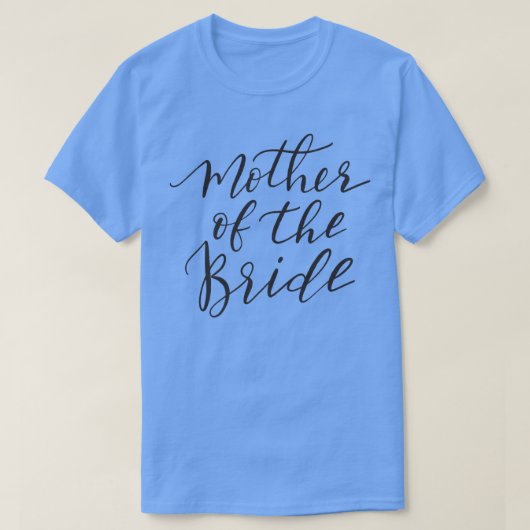 Moeder van de Bruid Zwart Lett T-shirt (Design voorkant)