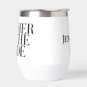 Moeder van de bruid Zwart Modern Elegant Custom (Links)