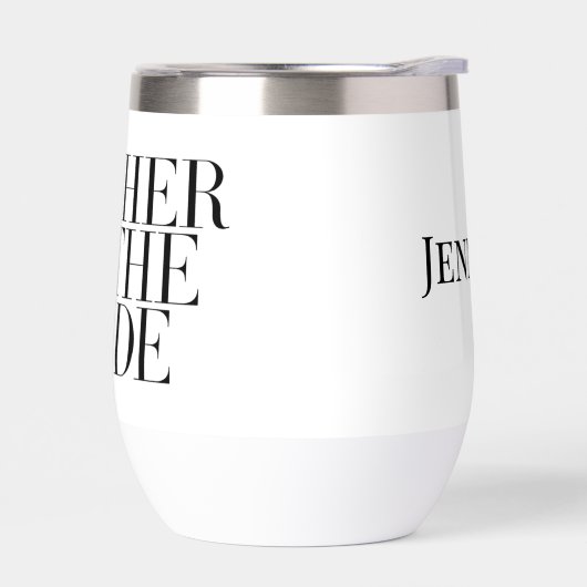 Moeder van de bruid Zwart Modern Elegant Custom (Links)