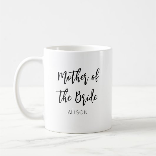 Moeder van de bruid zwart wit bruiloft Mok (Links)