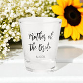Moeder van de bruid Zwart Wit Bruiloft Shot glas