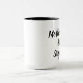 Moeder van de bruid Zwarte elegante script huwelij Mok (Midden)