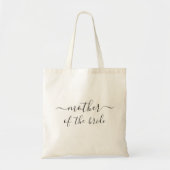 Moeder van de bruid. Zwarte witte script bruiloft Tote Bag (Voorkant)