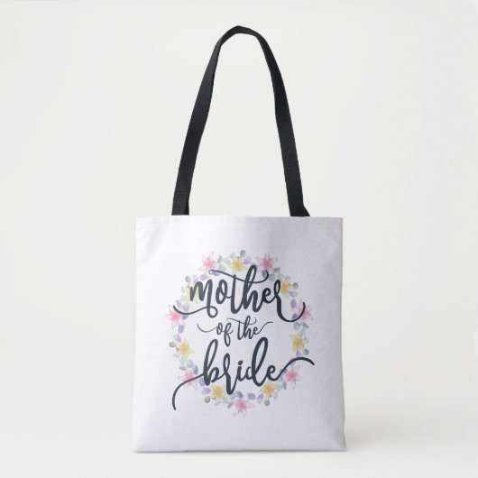 Moeder van de bruidbruiloft-kalligrafie | Canvas t Tote Bag (Voorkant)