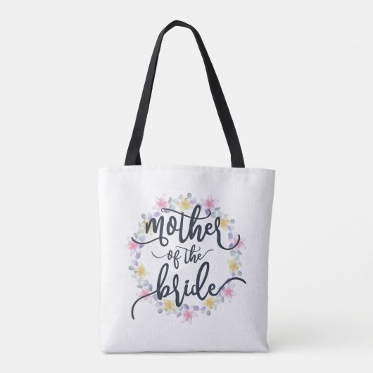 Moeder van de bruidbruiloft-kalligrafie | Canvas t Tote Bag (Achterkant)