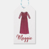 Moeder van de bruidbruinbruiddress cadeaulabel (Voorkant)