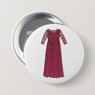 Moeder van de bruidbruinbruiddress ronde button 7,6 cm
