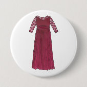 Moeder van de bruidbruinbruiddress ronde button 7,6 cm (Voorkant)